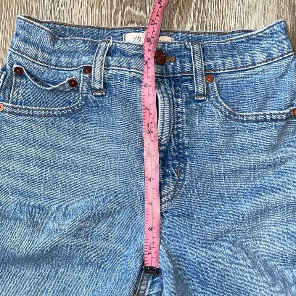 Madewell the perfect vintage Jean denim size 24 petite frayed hem straight leg - Picture 9 of 10